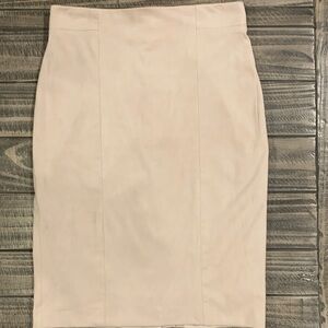 Lila Rose Soft Beige Pencil Skirt